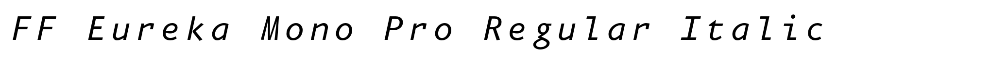 FF Eureka Mono Pro Regular Italic image
